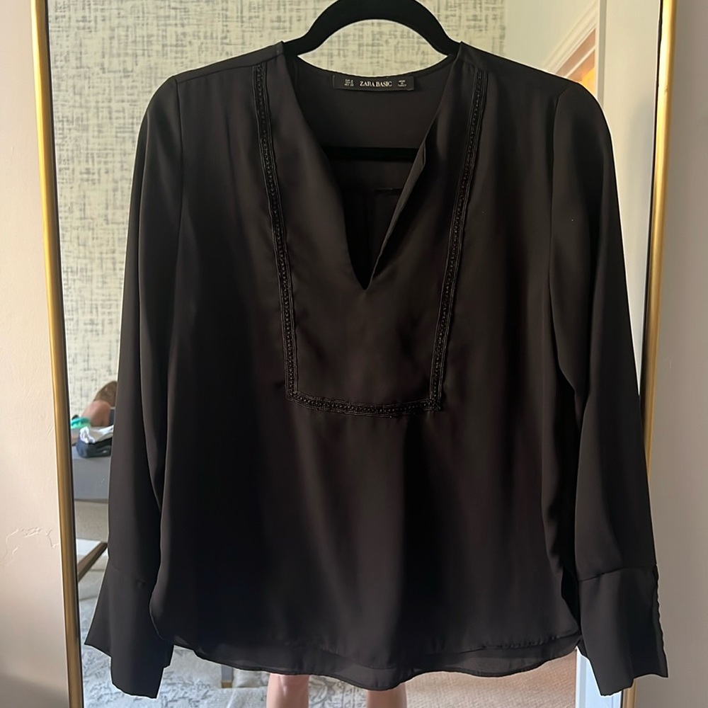 Zara black blouse